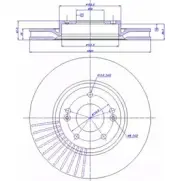 Тормозной диск CAR ref. RD: 3671 ref. IB: HY 39 1V 142.1483 1993543