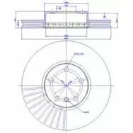 Тормозной диск CAR Bmw X6 (E71) 1 Внедорожник 3.0 xDrive 35 i 320 л.с. 2009 – 2014 142.1490 ref. IB: BM 06 1V ref. RD: 3678