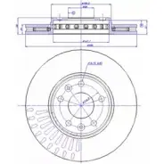 Тормозной диск CAR Renault Latitude 142.1493 ref. IB: RN 87 1V ref. RD: 3680