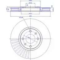 Тормозной диск CAR ref. RD: 3318 142.153 1993592 ref. IB: CR 36 1V