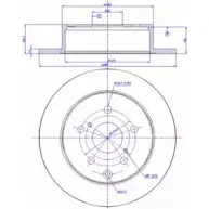 Тормозной диск CAR ref. IB: TT 49 1P ref. RD: 3724 Toyota Avensis (T250) 2 Седан 2.2 TD 101 л.с. 2005 – 2008 142.1536