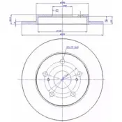 Тормозной диск CAR Toyota Corolla (E150) 10 Седан 1.6 CNG 109 л.с. 2007 – 2025 ref. IB: TT 50 1P 142.1539 ref. RD: 3727