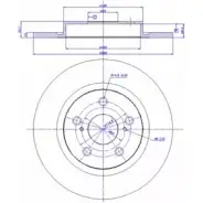 Тормозной диск CAR 1993606 ref. IB: TT 53 1P 142.1543 ref. RD: 3731