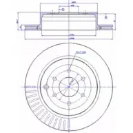 Тормозной диск CAR ref. IB: NN 11 1V 142.1546 Nissan Navara (D40) 2 Пикап 2.5 dCi 4WD (D40TT. D40T. D40M. D40BB) 190 л.с. 2009 – 2025 ref. RD: 3734