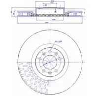 Тормозной диск CAR ref. IB: CR 50 1V Citroen C6 ref. RD: 3741 142.1553