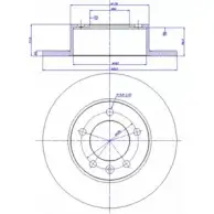 Тормозной диск CAR ref. IB: OP 89 1P 1993642 ref. RD: 1248 142.1580