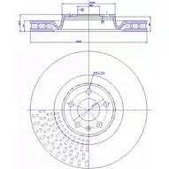 Тормозной диск CAR 1993644 ref. RD: 1250 ref. IB: AU 03 1V 142.1582