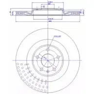 Тормозной диск CAR ref. IB: AU 05 1V 142.1584 ref. RD: 1252 1993646