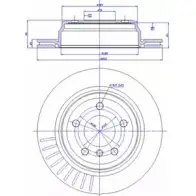 Тормозной диск CAR 142.1598 ref. IB: BM 22 1V Bmw 3 Gran Turismo ref. RD: 1266