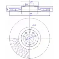 Тормозной диск CAR ref. RD: 1268 ref. IB: CR 51 1V Citroen C6 142.1600