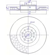 Тормозной диск CAR Fiat Doblo (263) 2 2010 – 2020 ref. IB: FT 49 1V 142.1633 ref. RD: 1301