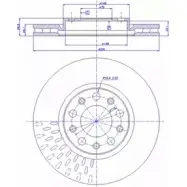 Тормозной диск CAR ref. IB: AR 40 1V 142.1653 1993720 ref. RD: 1321