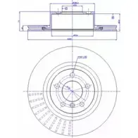 Тормозной диск CAR 142.1662 Bmw X4 ref. IB: BM 26 1V ref. RD: 1330