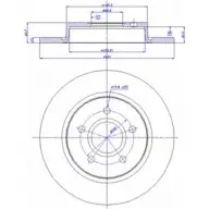 Тормозной диск CAR Ford Focus 3 (CB8) Седан 1.5 EcoBoost 182 л.с. 2014 – 2025 ref. RD: 1375 ref. IB: FR 87 1P 142.1708