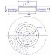 Тормозной диск CAR ref. RD: 1406 Fiat 500L ref. IB: FT 51 1V 142.1742