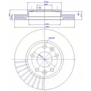 Тормозной диск CAR ref. IB: RE 01 1V ref. RD: 3764 142.1744 1993813