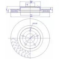 Тормозной диск CAR Jeep Patriot (MK74) 1 Кроссовер 2.0 156 л.с. 2011 – 2024 ref. IB: JP 09 1V ref. RD: 1408 142.1745