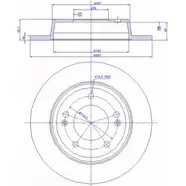 Тормозной диск CAR DS0EI 142.1778 1993843 EJ D5R6