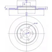 Тормозной диск CAR Citroen C8 142.206 ref. RD: 453 ref. IB: CR 39 1P