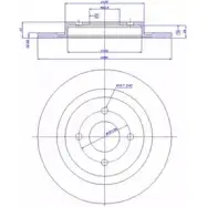Тормозной диск CAR Ford Focus 1 Универсал 2.0 ST170 173 л.с. 2002 – 2004 ref. RD: 461 142.224 ref. IB: FR 68 1P