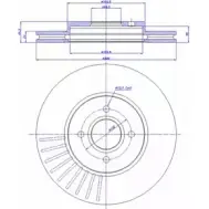 Тормозной диск CAR ref. IB: FR 66 1V Ford Focus 1 Универсал 2.0 ST170 173 л.с. 2002 – 2004 142.225 ref. RD: 462