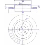 Тормозной диск CAR 142.233 Ford Escort ref. IB: FR 45 1V ref. RD: 3327