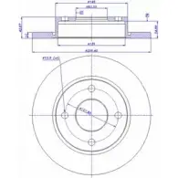 Тормозной диск CAR Ford Fiesta ref. IB: FR 53 1P ref. RD: 3183 142.243