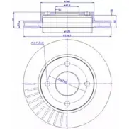 Тормозной диск CAR Ford Fiesta ref. IB: FR 11 1V ref. RD: 188 142.266