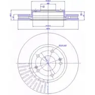 Тормозной диск CAR ref. IB: HY 15 1V Hyundai Santa Fe (SM) 1 2001 – 2006 142.367 ref. RD: 520