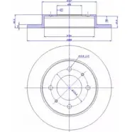 Тормозной диск CAR 142.377 Hyundai Elantra ref. IB: HY 14 1P ref. RD: 527