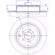Тормозной диск CAR ref. IB: FT 14 1P Citroen Evasion ref. RD: 3187 142.409