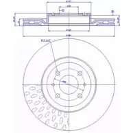 Тормозной диск CAR ref. IB: LN 08 1V Fiat Linea 142.412 ref. RD: 158