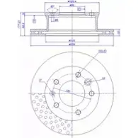 Тормозной диск CAR ref. IB: MR 56 1V 142.432 1994168 ref. RD: 3267