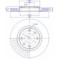 Тормозной диск CAR 142.476 ref. RD: 3340 ref. IB: PG 23 1V Citroen DS3