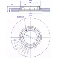 Тормозной диск CAR ref. IB: OP 25 1V ref. RD: 3115 142.517 Opel Frontera