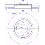 Тормозной диск CAR 1994248 ref. RD: 3117 142.519 ref. IB: PG 15 1P