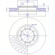 Тормозной диск CAR 1994263 ref. IB: RN 59 1V ref. RD: 3932 142.536