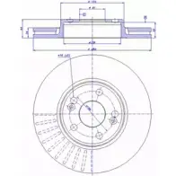 Тормозной диск CAR 142.544 Renault Espace (JE0) 3 Минивэн ref. RD: 3360 ref. IB: RN 57 1V