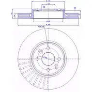 Тормозной диск CAR 142.547 ref. IB: RN 58 1V ref. RD: 3277 Renault Kangoo