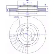 Тормозной диск CAR ref. IB: RN 51 1V Renault Kangoo 142.549 ref. RD: 3203
