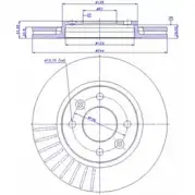 Тормозной диск CAR ref. RD: 280 ref. IB: RN 21 1V 1994294 142.574