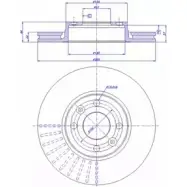 Тормозной диск CAR ref. RD: 547 Renault Logan ref. IB: NS 87 1V 142.593