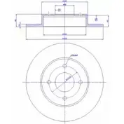 Тормозной диск CAR 142.613 ref. RD: 550 Nissan Primera (P11) 2 1996 – 2002 ref. IB: NS 90 1P