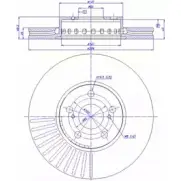 Тормозной диск CAR ref. IB: TY 26 1V 1994331 ref. RD: 554 142.644