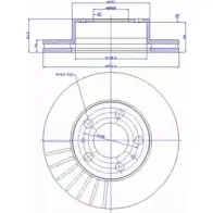 Тормозной диск CAR ref. RD: 264 1994346 142.662 ref. IB: VV 05 1V
