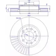 Тормозной диск CAR ref. IB: VV 28 3V ref. RD: 3122 Volvo S70 1 (874) 1996 – 2000 142.663