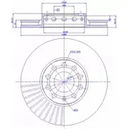 Тормозной диск CAR ref. IB: AD 37 1V 142.718 1994391 ref. RD: 3128