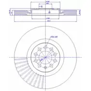 Тормозной диск CAR 142.722 ref. RD: 3392 ref. IB: AD 52 1V Audi A1