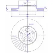 Тормозной диск CAR ref. RD: 3406 142.777 ref. IB: TY 98 1V Toyota Camry (XV20) 2 Седан 2.5 200 л.с. 1996 – 2001