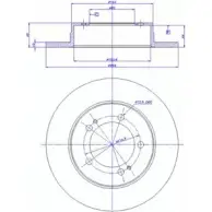 Тормозной диск CAR ref. IB: MB 30 1P 142.836 ref. RD: 3446 1994462